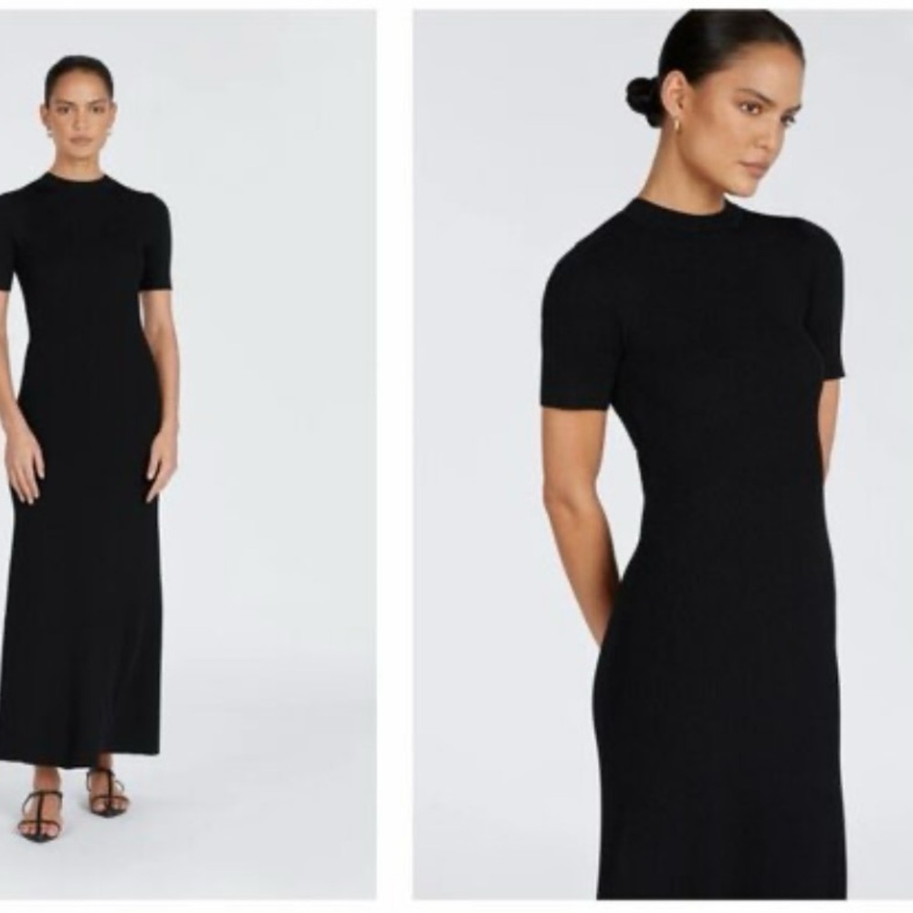 DISSH Black Ribbed Dress
